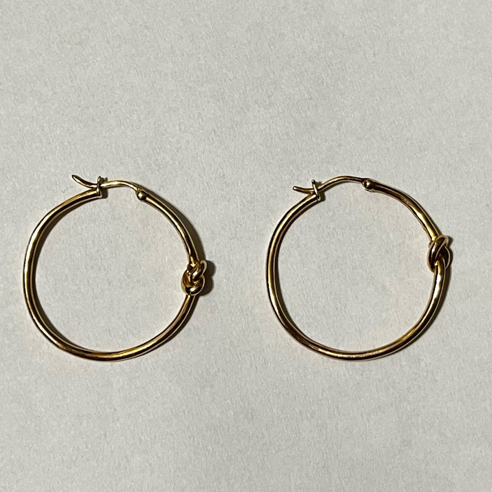 Vintage Gold Toned Knotted Earrings